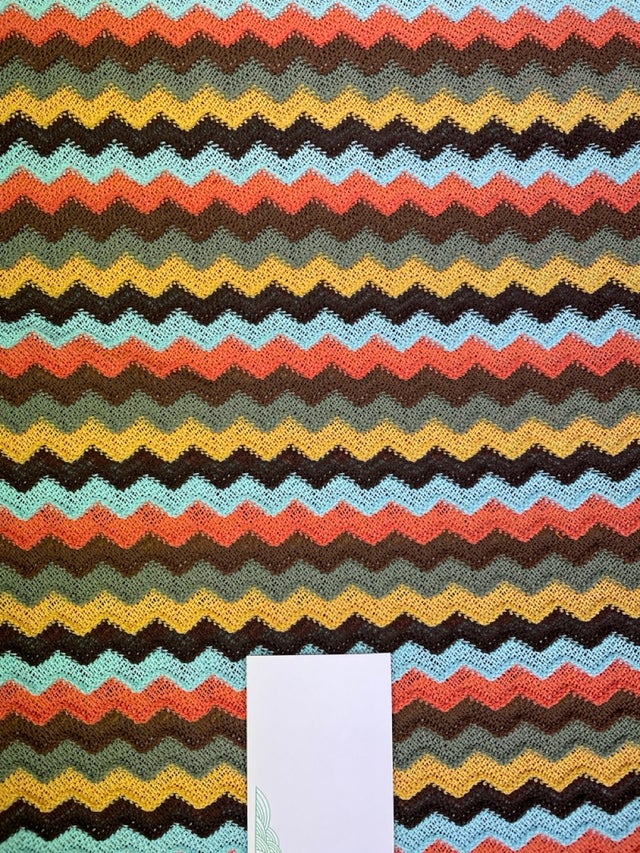 MISSONI ミッソーニ　ウールコート　シルク　総柄　マルチカラー　サイズ42 Missoni/ミッソーニ】 D-TK392 ベスト/リネン混 マルチカラー